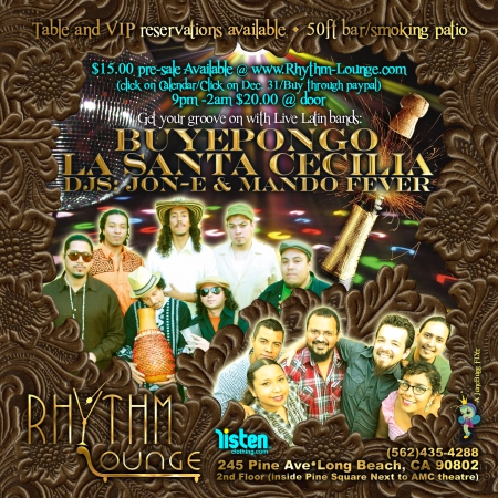 La Santa Cecilia and Buyepongo Live New Years 2010 Flyer