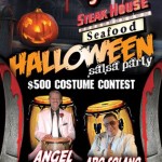Angel Lebron and Abo Solano at Stevens Steakhouse Halloween