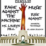 LA Rising, performances by Rages Against The Machine, Muse, Rise Against, Ms Lauryn Hill, Immortal Technique, El Gran Silencio